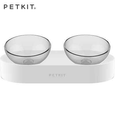 PETKIT Elevated Double Pet Bowl Raised Cat Food Bowl and water bowl with FDA approved Food Grade Material,Two adjustable angles